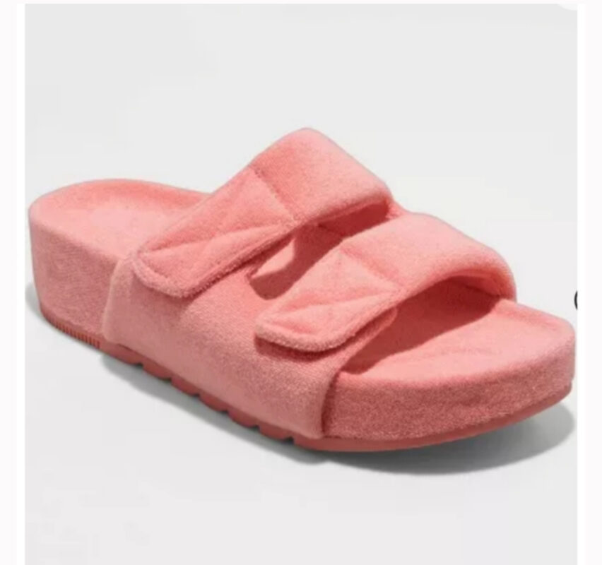 Remi platform Slide Sandala -Coral Orange - A New Day